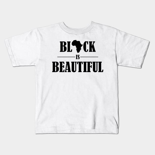 black is beautiful africa afro gift Kids T-Shirt by MrTeee